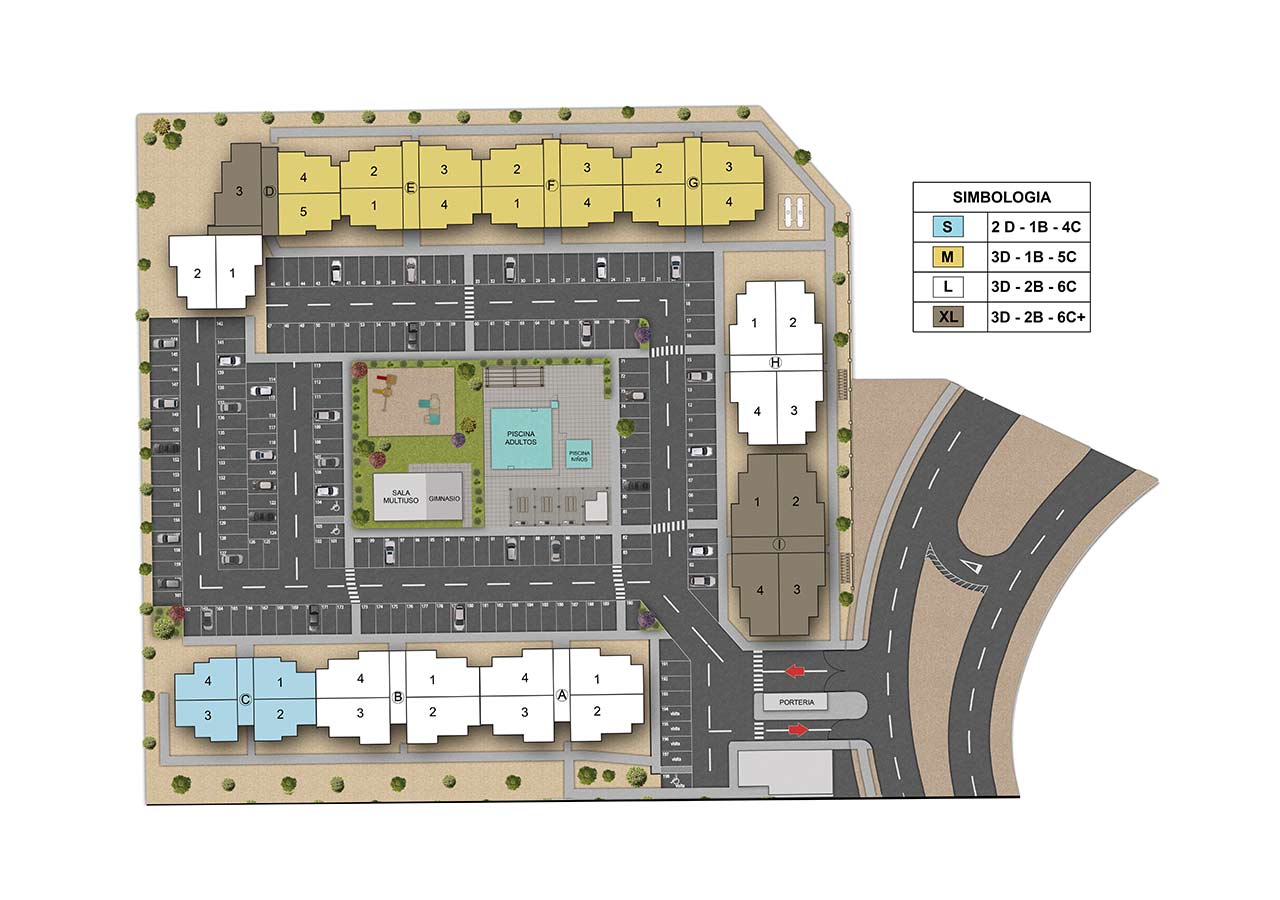 Emplazamiento Condominio Los Cóndores
