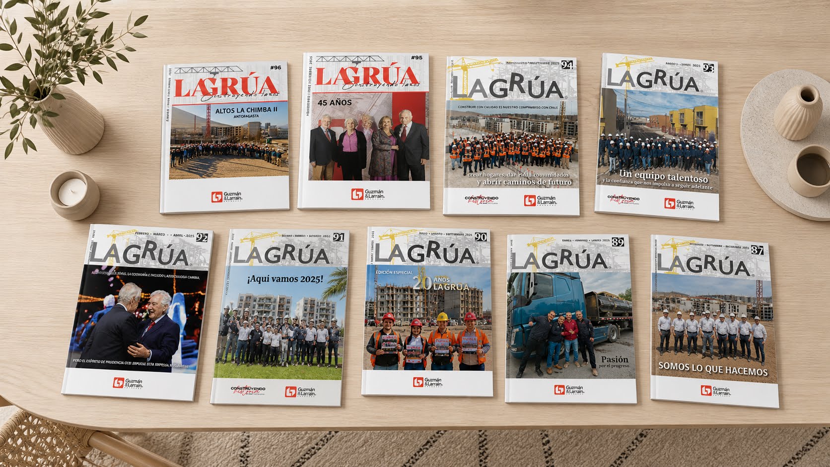 Equipo de Empresas Guzmán y Larraín en obra